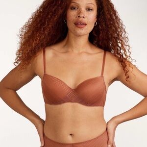 ThirdLove Everyday Lace T-shirt Bra‎ In Copper Size 44C rust comfy support